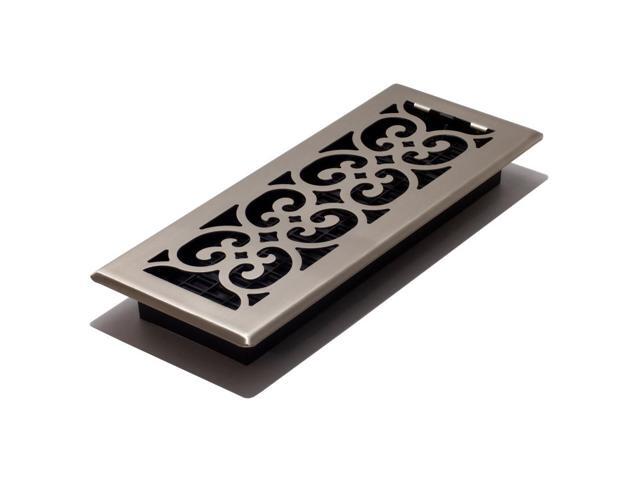 DECOR GRATES SPH412-NKL Floor Register 5.5 X 13.5, Brushed Nickel, Plastic