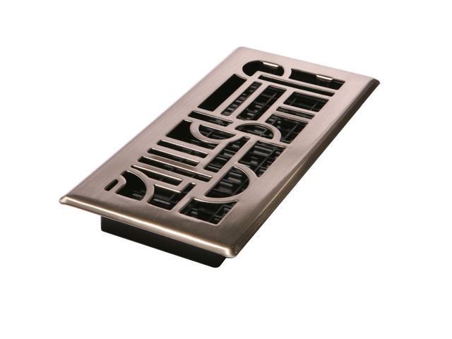 DECOR GRATES ADH412-NKL Floor Register 5.5 X 13.5, Plated Nickel, Plated Steel
