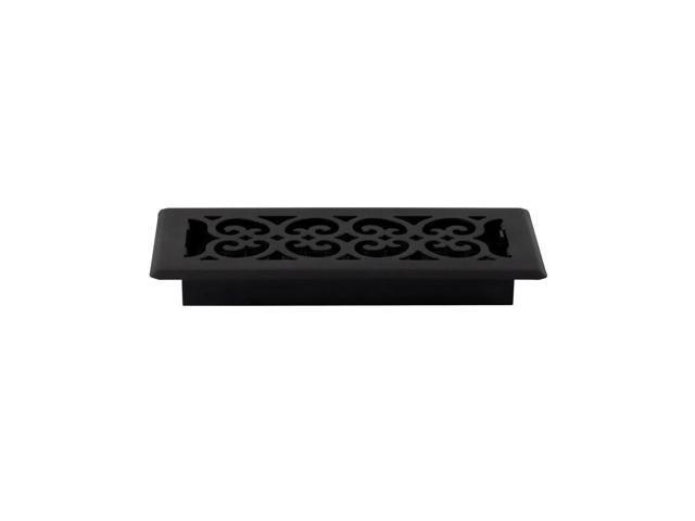 DECOR GRATES ST410 Floor Register 5.5 X 11.5, Textured Black, Cast Iron