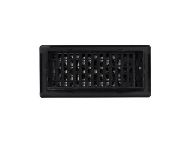 DECOR GRATES ST410 Floor Register 5.5 X 11.5, Textured Black, Cast Iron