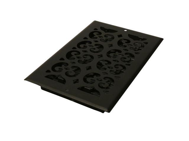 DECOR GRATES ST612W Sidewall/Ceiling Register 7.5 X 13.5, Textured Black, Steel