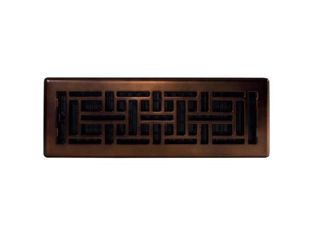 DECOR GRATES AJH414-RB Floor Register 5.5 X 15.5, Rubbed Bronze, Plated Steel