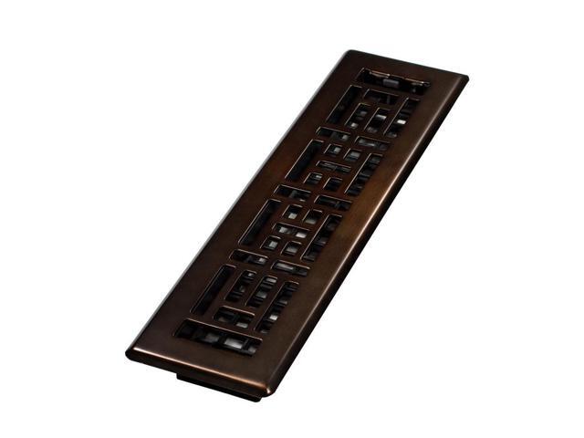 DECOR GRATES AJH212-RB Floor Register 3.75 X 13.5, Rubbed Bronze, Plated Steel