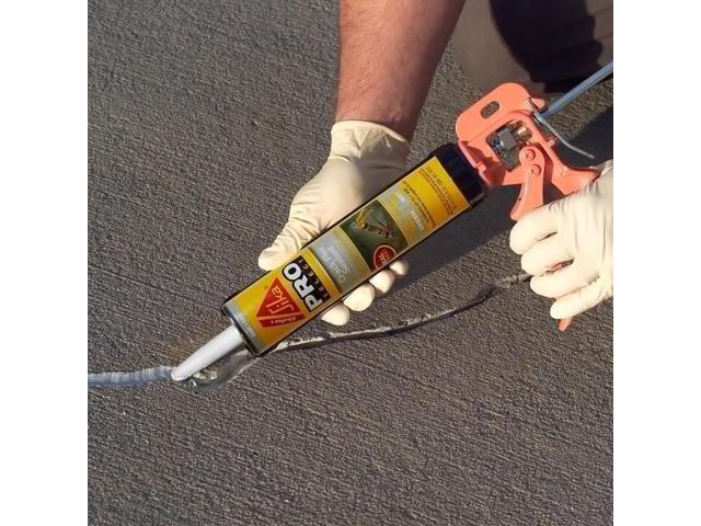 10.1 Fl. Oz. Sikaflex Crack Flex Textured Self-Leveling Crack Repair Polyurethane Sealant In Gray