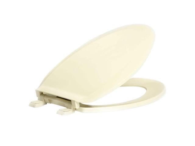 Elongated Closed Front Toilet Seat in Biscuit