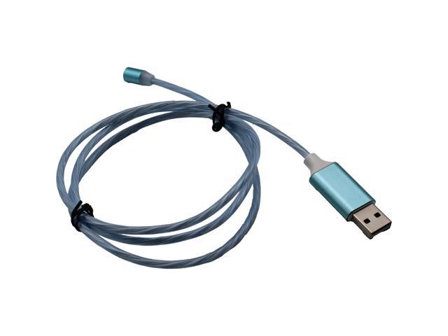 Jaspertronics Flowing LED Charging Cables with Quick Disconnect Magnetic Tips for Smart Phones, Tablets, and More!