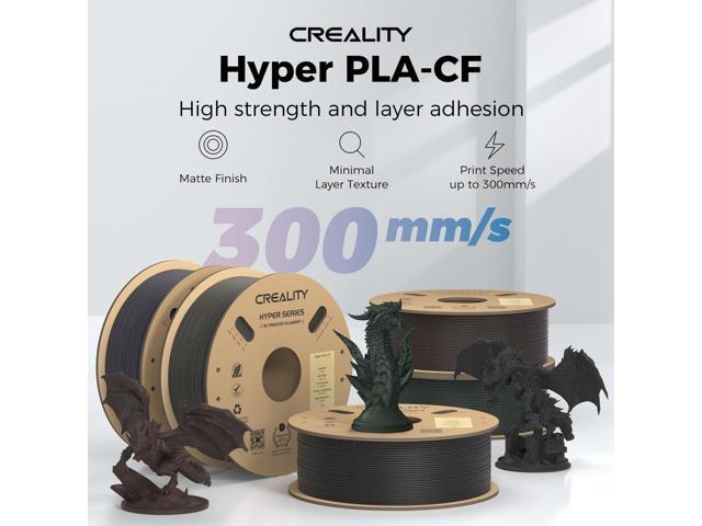 Creality Carbon Fiber Filament 12 Pack of 1.75mm - High-Speed 3D Printer Filament 50-300mm/s 1kg Spool Dimensional Accuracy +/- 0.03mm Compatible w...