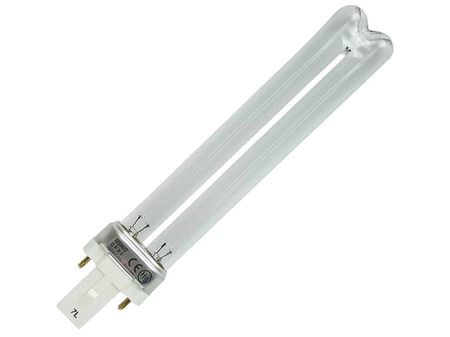 Ushio America Low Pressure Mercury Arc UV Lamp GPX9, 3000304, T4 9W, G23 Base, 145.0mm, 253.7nm UV-C, Professional Use