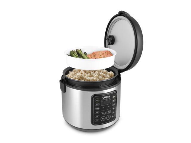 Aroma Housewares ARC-5200SB 2O2O Model Rice & Grain Cooker, Sauté, Slow Cook, Steam, Stew, Oatmeal, Risotto, Soup, 20 Cup 10 Cup uncooked,...