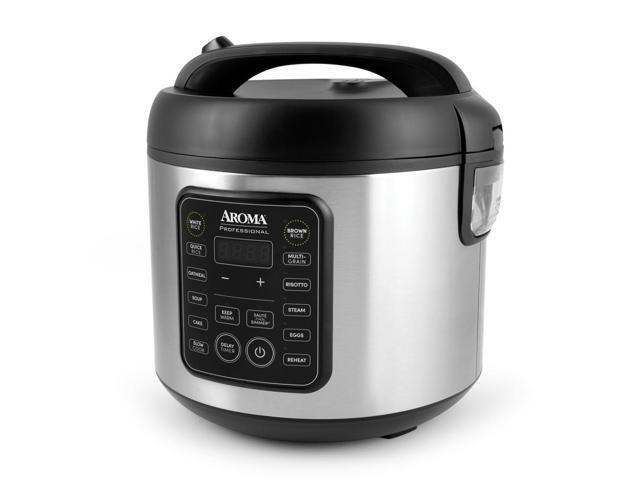 Aroma Housewares ARC-5200SB 2O2O Model Rice & Grain Cooker, Sauté, Slow Cook, Steam, Stew, Oatmeal, Risotto, Soup, 20 Cup 10 Cup uncooked,...