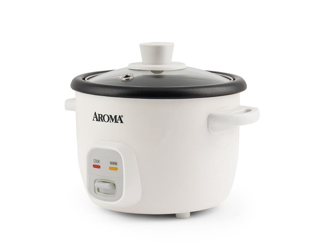 Aroma Housewares 4-Cups (Cooked) / 1Qt. Rice & Grain Cooker (ARC-302NG), White