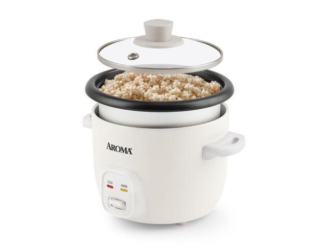 Aroma Housewares 4-Cups (Cooked) / 1Qt. Rice & Grain Cooker (ARC-302NG), White