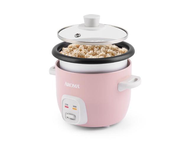 Aroma Housewares 4-Cups (Cooked) / 1Qt. Rice & Grain Cooker (ARC-302NGP), Pink