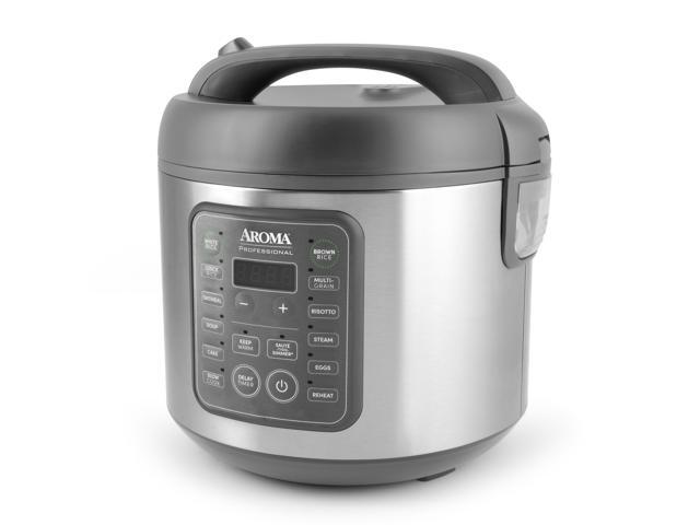 AROMA Housewares 20-Cup (Cooked) / 5Qt. Digital Rice & Grain Multicooker (ARC-5200SG), Gray