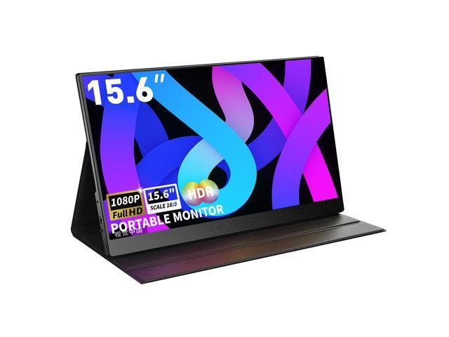 ReHisk Portable Monitor 15.6 inch IPS FHD gaming monitor 60Hz with HDMI USB-C Gaming monitor Display Smart Cover dual Speakers,HDR Plug & Play,...