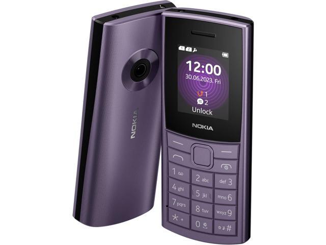 Nokia 110 4G Dual SIM GSM Unlocked Mobile Phone Volte Blue International Version Not AT & T/Cricket/Verizon Compatible - Purple