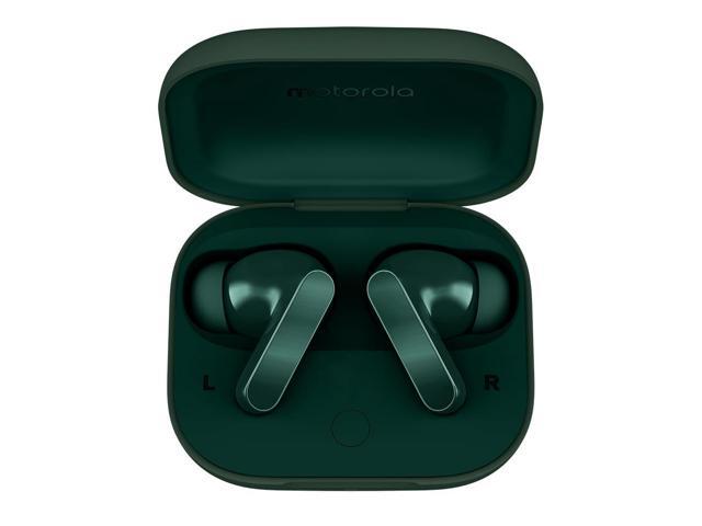 Motorola Moto Buds Bass XT2443-1 Dynamic ANC, Triple Microphone Array, Bluetooth 5.3, IP54 Water & Dust Resistant, Dolby Atmos Audio - (Posy Green)