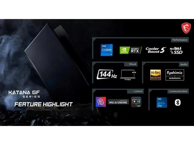 MSI Katana 15.6 inch 144Hz Gaming Laptop Intel Core i7-13620H NVIDIA GeForce RTX 4050 16GB DDR5 1TB SSD Black (2024)
