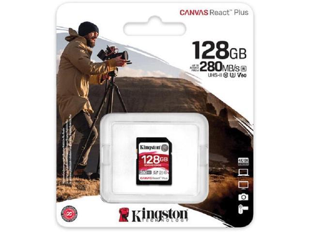 Kingston SDXC Canvas React Plus UHS-II V60 280MB/s SD Memory Card 128GB