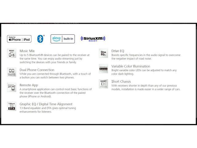 Kenwood - Bluetooth Digital Media (DM) Receiver with Alexa Built-In and Satellite Radio-Ready - Black - image 5