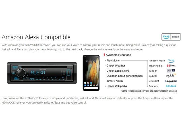 Kenwood - Bluetooth Digital Media (DM) Receiver with Alexa Built-In and Satellite Radio-Ready - Black - image 6
