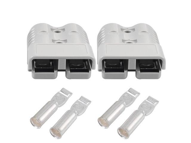 Acaigel 2 Set 600V 175A Plug Cable Terminal Battery Power Connector For Connectors Gray