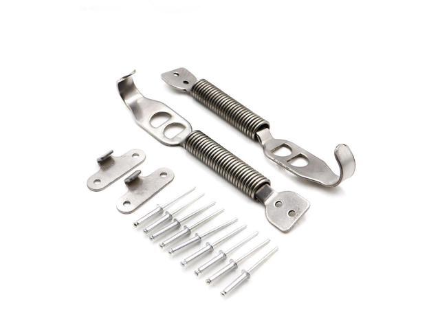 Acaigel Car Racing Mount Motorhaube Haken Pin Lock Latch Spring Fastener Kit Silber