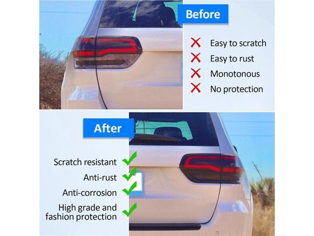 Paiying Gloss Black Tail Light Lamp Cover Trim Bezels For Jeep Grand Cherokee 2014-2021