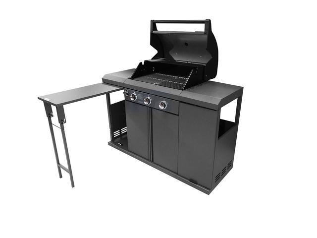 Rustler2 Three(3) Burner Gas Grill Center & Kitchen Island by Brand-Man Grills