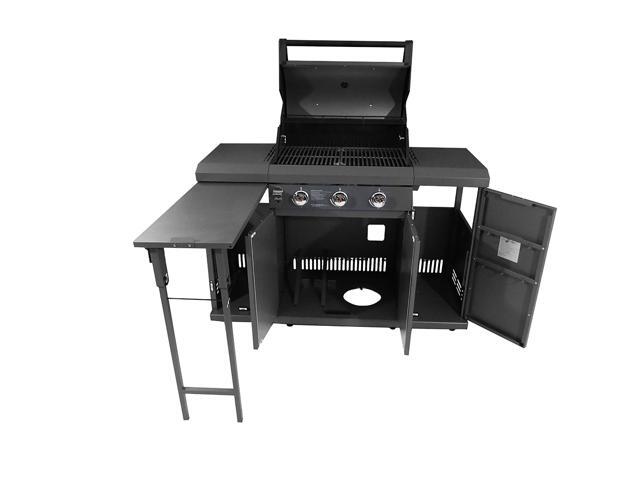 Rustler2 Three(3) Burner Gas Grill Center & Kitchen Island by Brand-Man Grills