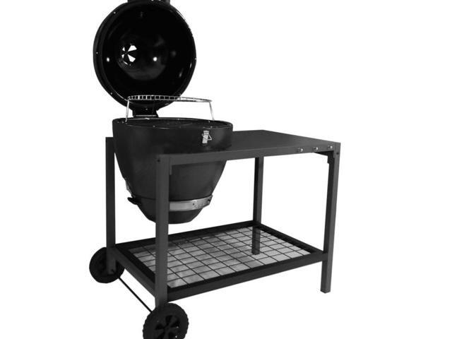 Brand-Man Grills Rodeo Deluxe Steel Kamado with Large Prep Cart