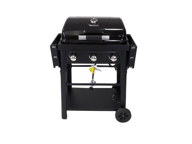 Brand-Man Bronco2 3-Burner Portable Liquid Propane Gas Grill, Black, Outdoor & Garden Use