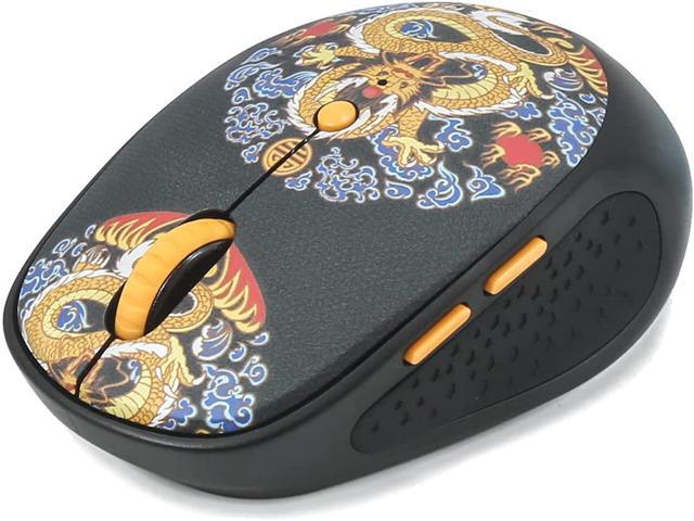 Wireless Mouse, Ergonomic Wireless Optical Mouse, Silent Left and Right Buttons, 4 Levels DPI Adjustable up to 2400DPI, Computer Mice with USB.