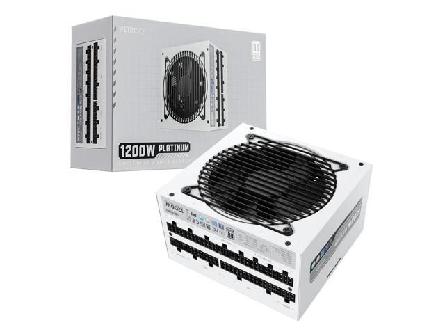 Vetroo 1200W Power Supply 80 Plus Platinum & Cybenetics Platinum Certified, ATX 3.1 & Dual PCIe 5.1 Ready, 100% Japanese Capacitors, Fully Modular...