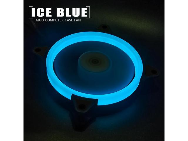 3pcs Vetroo LED Ring Fan 140mm 14cm Case Fan Silent Sleeve Bearing PC CPU Cooling Neon Quite Clear Case Fan Mod 4 Pin/3 Pin for Computer Cases CPU...