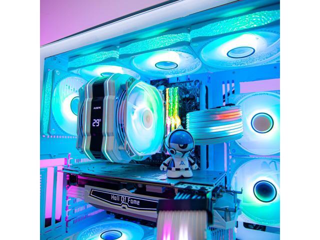 ALSEYE M120D Plus CPU Air Cooler, Temperature Displayed CPU Cooler Comes with Dual ARGB & PWM 120mm Max Series Fans, Compatible with Intel LGA1700...