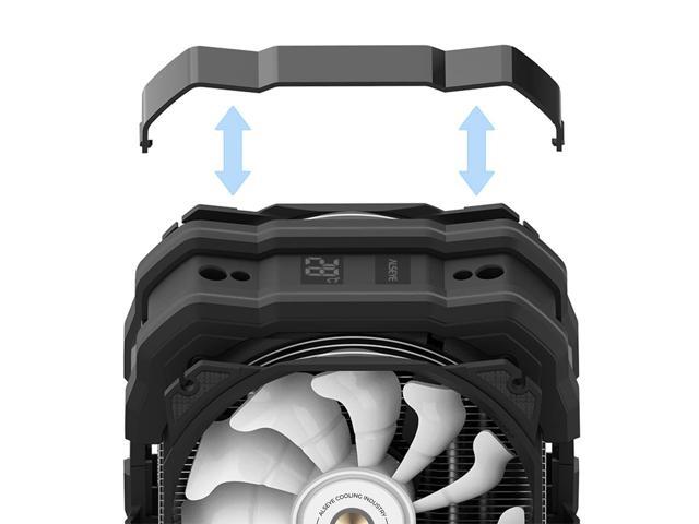 ALSEYE M120D Plus CPU Air Cooler, Temperature Displayed CPU Cooler Comes with Dual ARGB & PWM 120mm Max Series Fans, Compatible with Intel LGA1700...