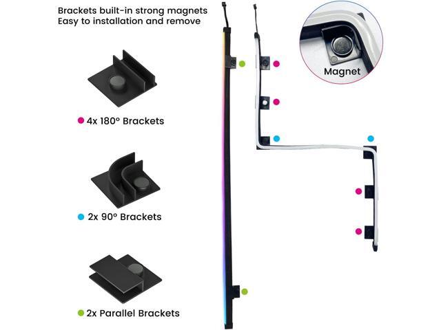 Vetroo Magnetic ARGB LED Strips 5V 3PIN for PC Aura SYNC, Gigabyte RGB Fusion, MSI Mystic Light Sync