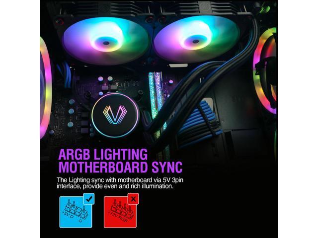 Vetroo V240 Liquid CPU Cooler 240mm Addressable RGB Pump PWM & FDB Fans AIO Water Cooler with Controller Hub for Intel LGA 1700/1200/115X AMD...