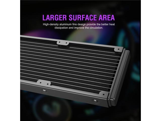 Vetroo V240 Liquid CPU Cooler 240mm Addressable RGB Pump PWM & FDB Fans AIO Water Cooler with Controller Hub for Intel LGA 1700/1200/115X AMD...