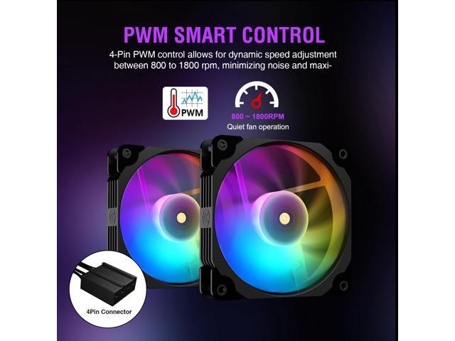 Vetroo V240 Liquid CPU Cooler 240mm Addressable RGB Pump PWM & FDB Fans AIO Water Cooler with Controller Hub for Intel LGA 1700/1200/115X AMD...