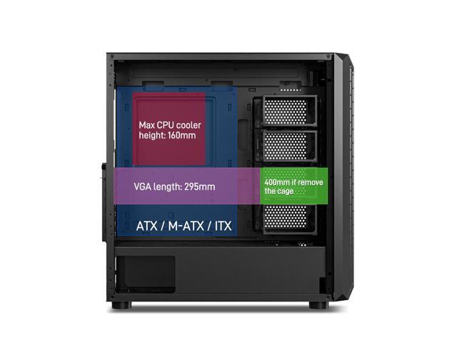 DARKROCK Classico Storage Master Case ATX Computer Case Mid Tower with 4x120mm Fans, USB 3.0 Ready 4 Detachable Hard Drive Cages 360mm Supported on...