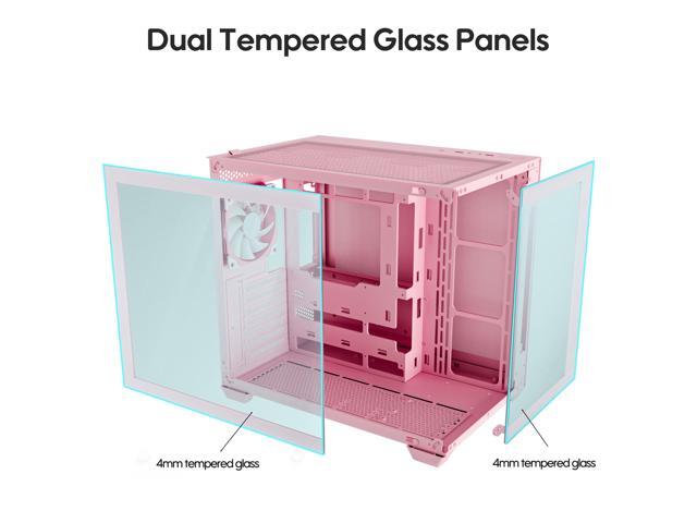 Vetroo AL900 ATX Computer PC Case 270° Full View Tempered Glass Pre-Installed ARGB & PWM Fan in Rear 360mm Radiator Support High-Air flow...