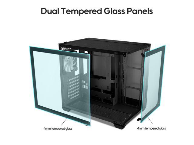Vetroo AL900 ATX Computer PC Case 270° Full View Tempered Glass Pre-Installed ARGB & PWM FDB Fan in Rear 360mm Radiator Support High-Air flow...