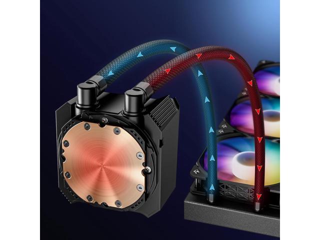 DARKROCK D360 CPU Liquid Cooler with 360mm Radiator, Addressable RGB Lights, Pure Copper Pump, and AMD, AM5/ AM4, Intel LGA 1700/1200 Brackets...