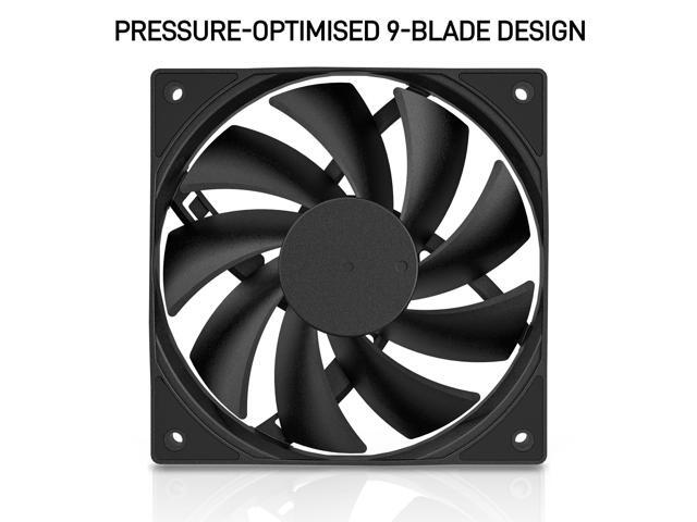 DARKROCK 3-Pack 120mm Black Computer Case Fans High Performance Cooling Low Noise 3-Pin 1200 RPM Hydraulic Bearing Quiet Long Life Up to 30,000...