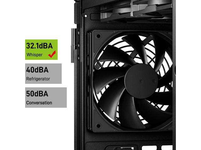 DARKROCK 3-Pack 120mm Black Computer Case Fans High Performance Cooling Low Noise 3-Pin 1200 RPM Hydraulic Bearing Quiet Long Life Up to 30,000...