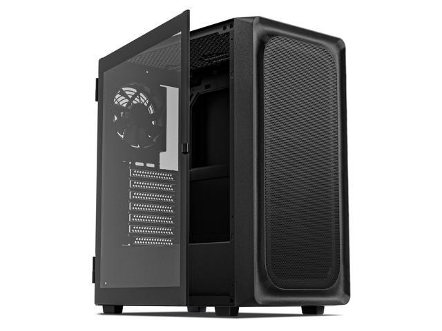 DARKROCK EC2 Black ATX Mid Tower PC Case, Type-C Ready, Supports 50 Series Graphics Cards, Tempered Glass Side Panel, up to 8 x 120mm Cooling Fans...