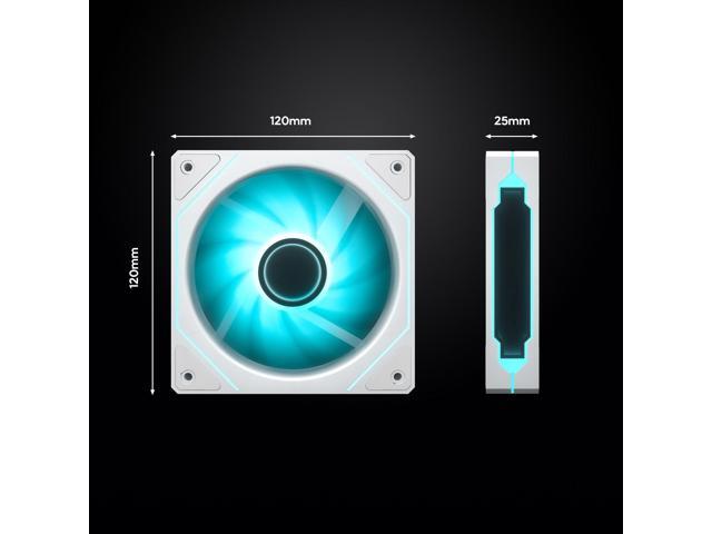 DARKROCK F120-3 in 1 120 mm Infinite Mirror Design Case Fans with PWM Control & ARGB Effect, Hydraulic Bearing for Low-Noise Operation - Suitable...