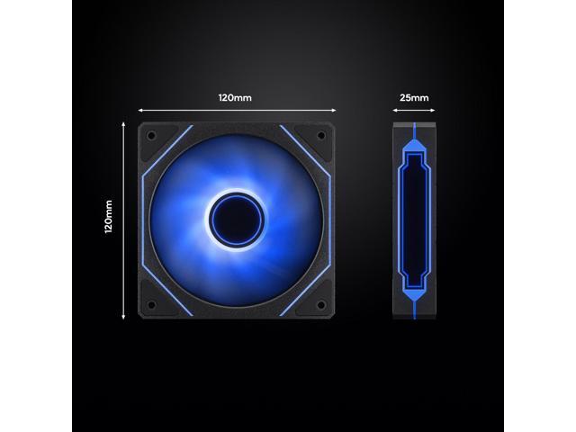 DARKROCK F120-3 in 1 120 mm Infinite Mirror Design Case Fans with PWM Control & ARGB Effect, Hydraulic Bearing for Low-Noise Operation - Suitable...